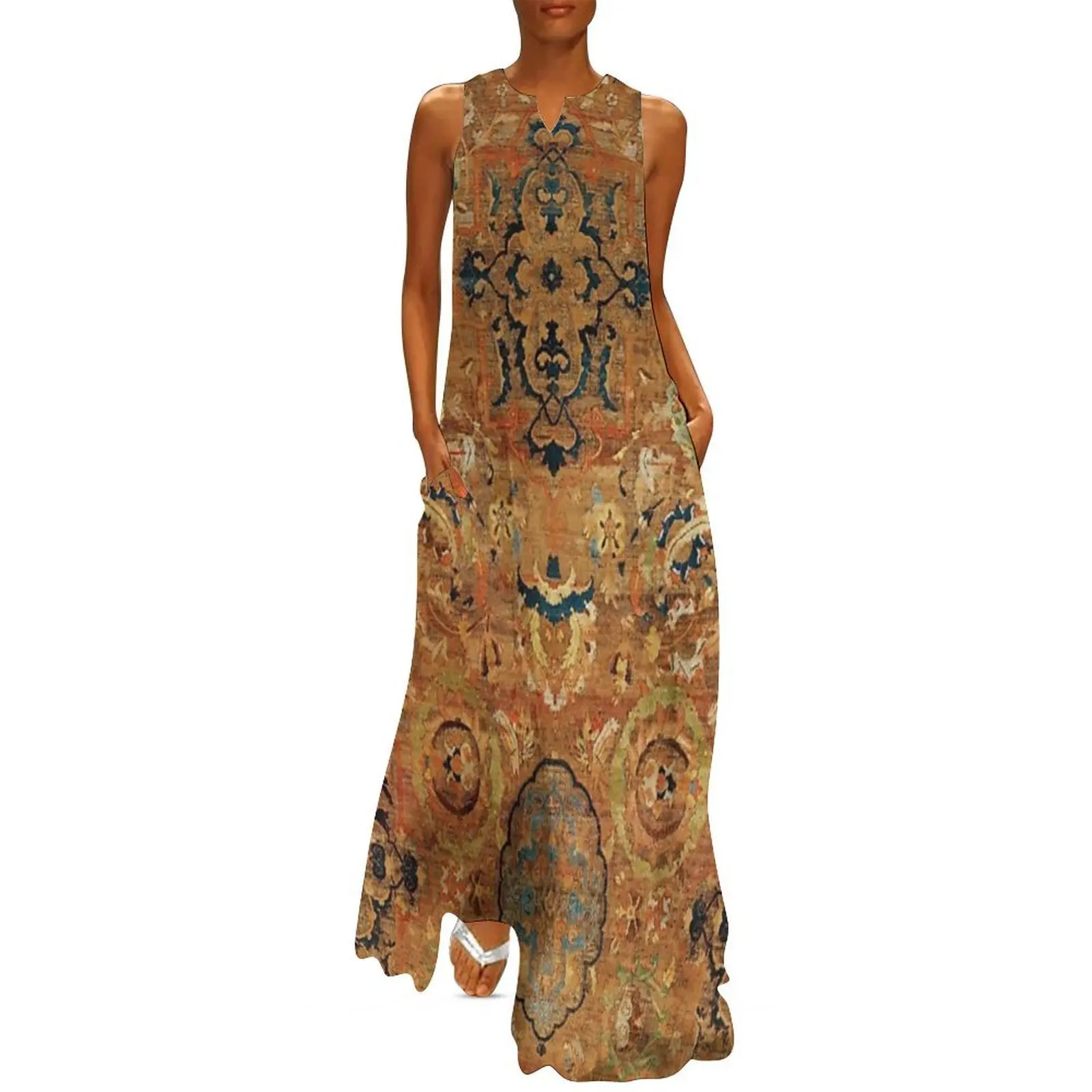 

Doria Antique Persian Carpet Print Long Dress dress summer elegant party dress for women 2025