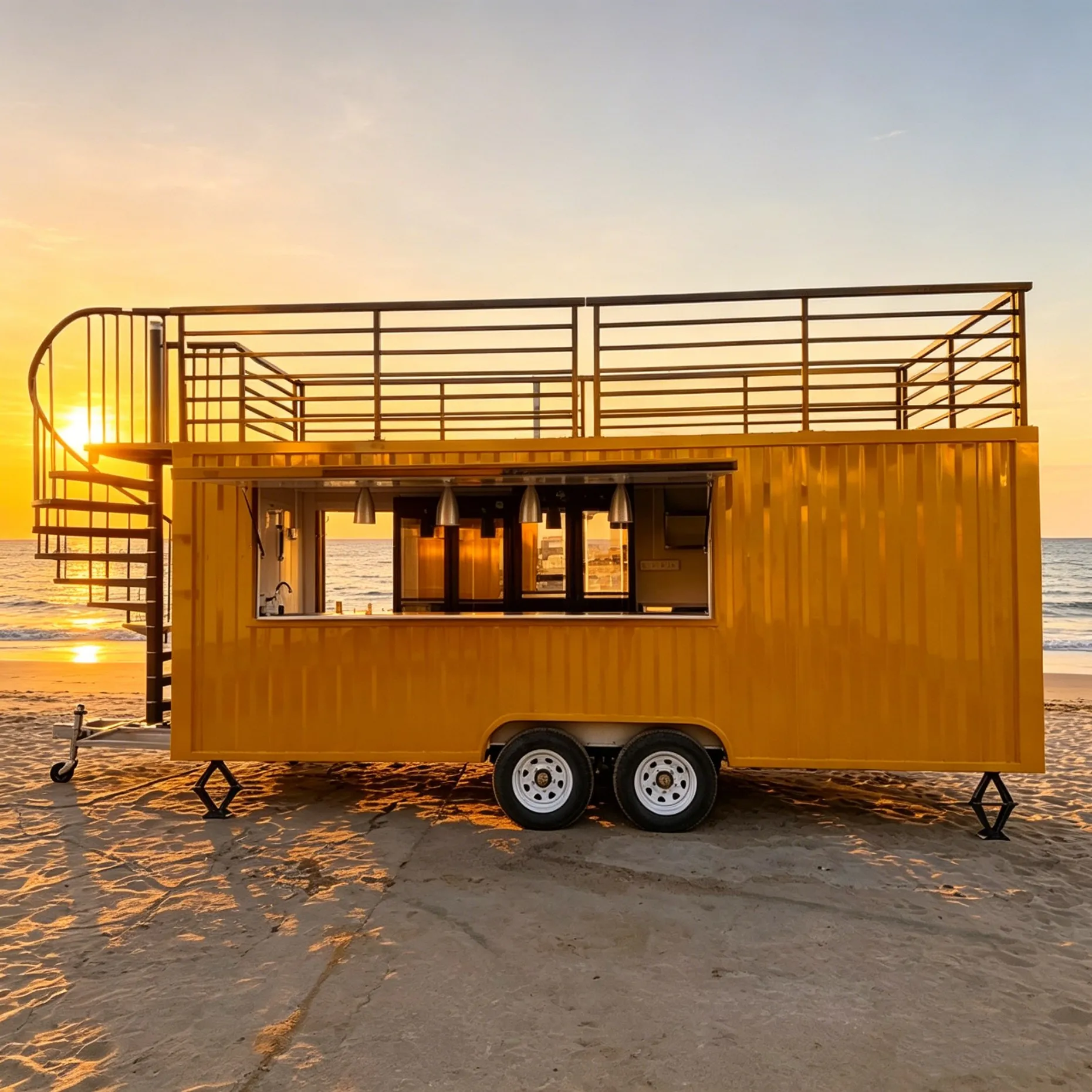 

Top Selling Well Food Trailer Double Layer Mobile Food Cart Stainless Steel Concession Trailer Street Mobile Food Trucks