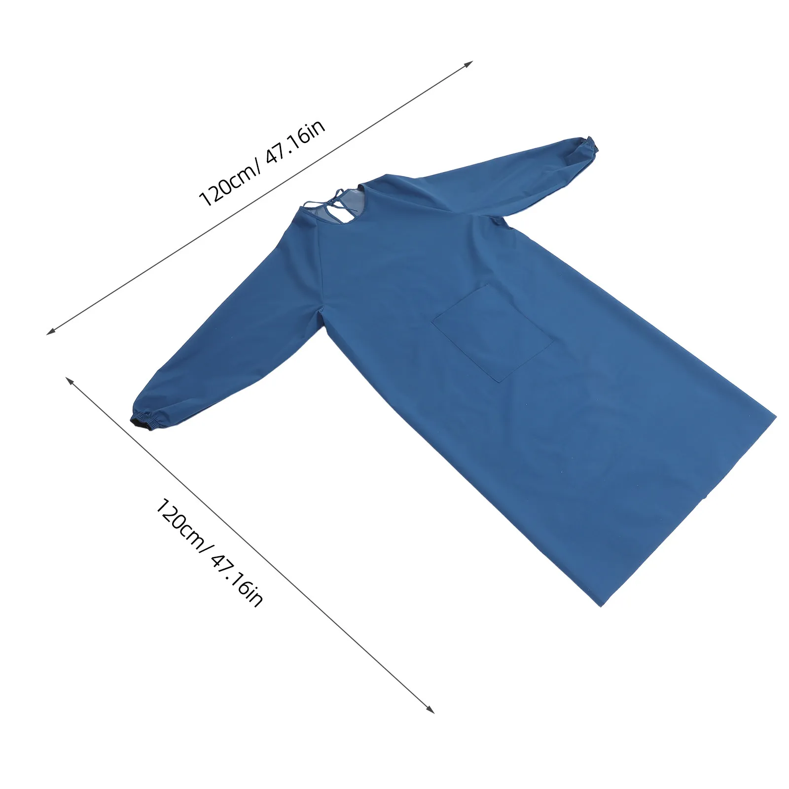 Waterproof Long Sleeve Aprons Sky-Blue Smock Style Overalls Work Apron Professional Kitchen Cooking Cleaning Dog Grooming