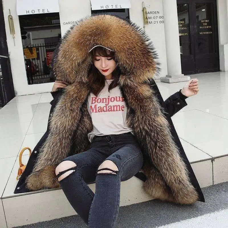 Jaket Bulu Imitasi Wanita Model Hoodie Longgar Lengan Panjang dengan Ritsleting dan Kancing, Jaket Streetwear Berbulu Panjang Sedang untuk Musim Gugur dan Musim Dingin