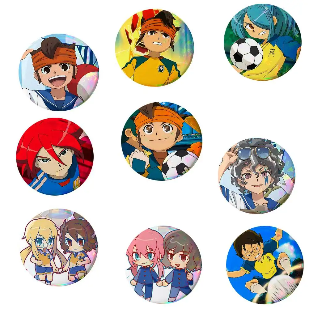 Anime Inazuma Eleven Round Badge Lapel Pin Backpack Clothing Jewelry Accessories Gift Brooch