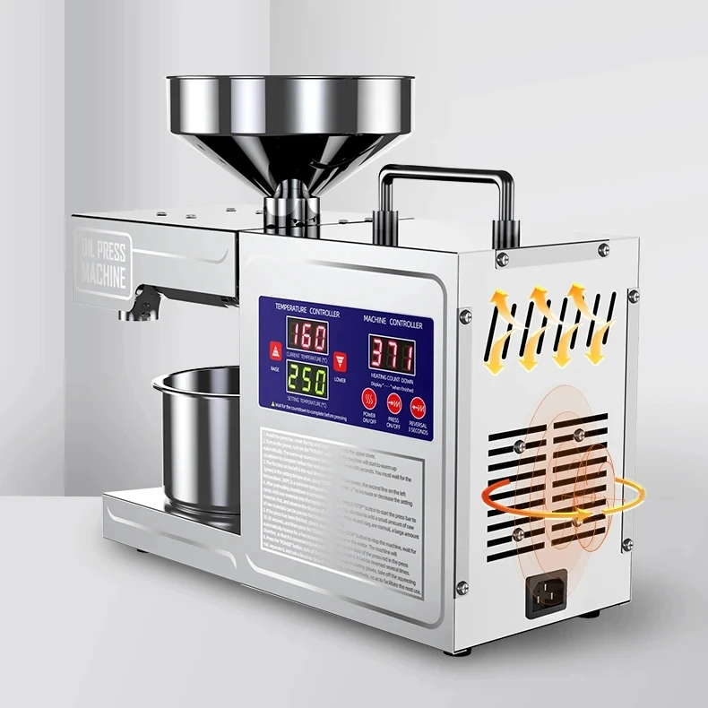 

B03S stainless steel oil press machine small intelligent peanut flaxseed sesame oil press safe use