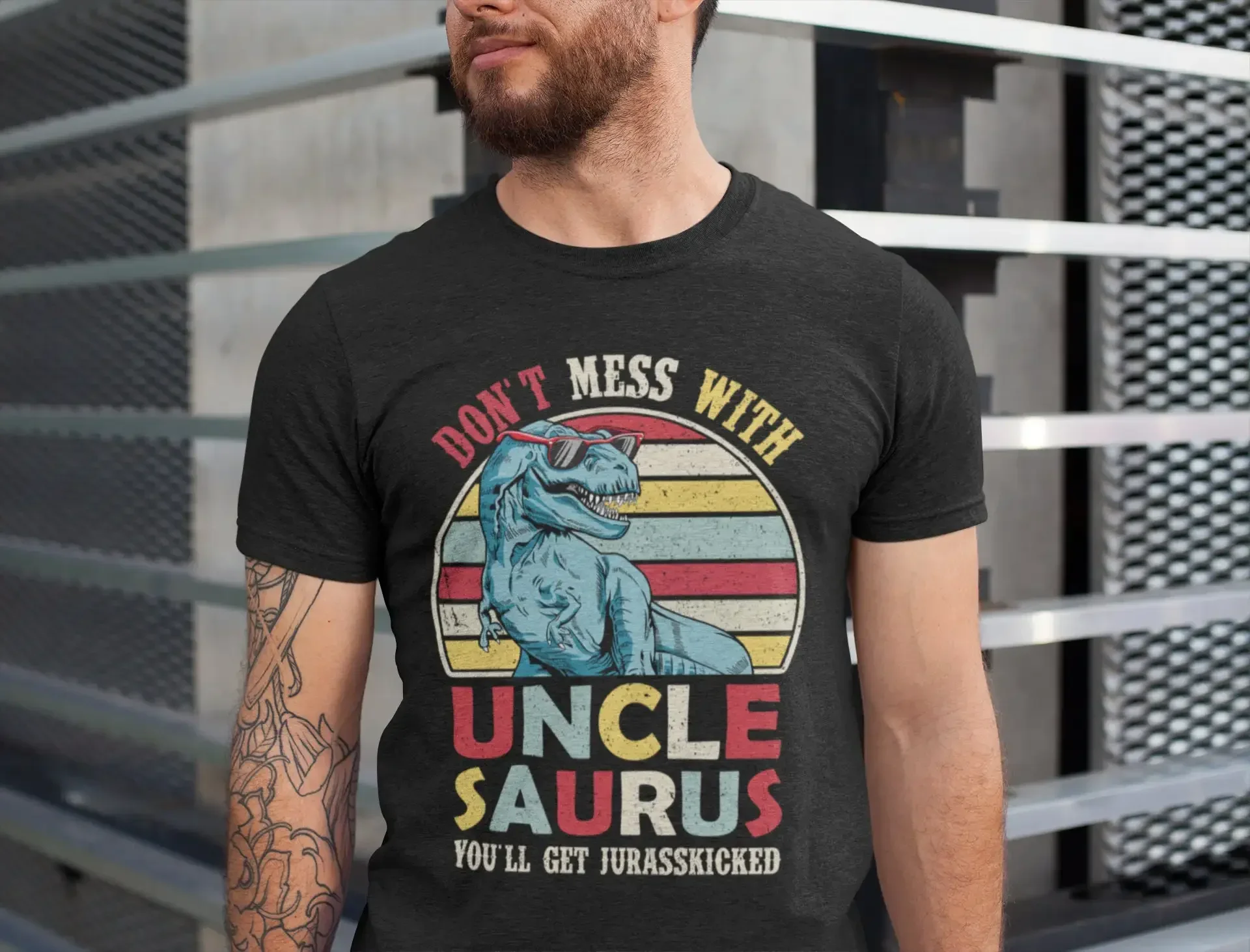 Uncle Saurus T Shirt UncleSaurus For dinosaur family Father s day gifts Funny