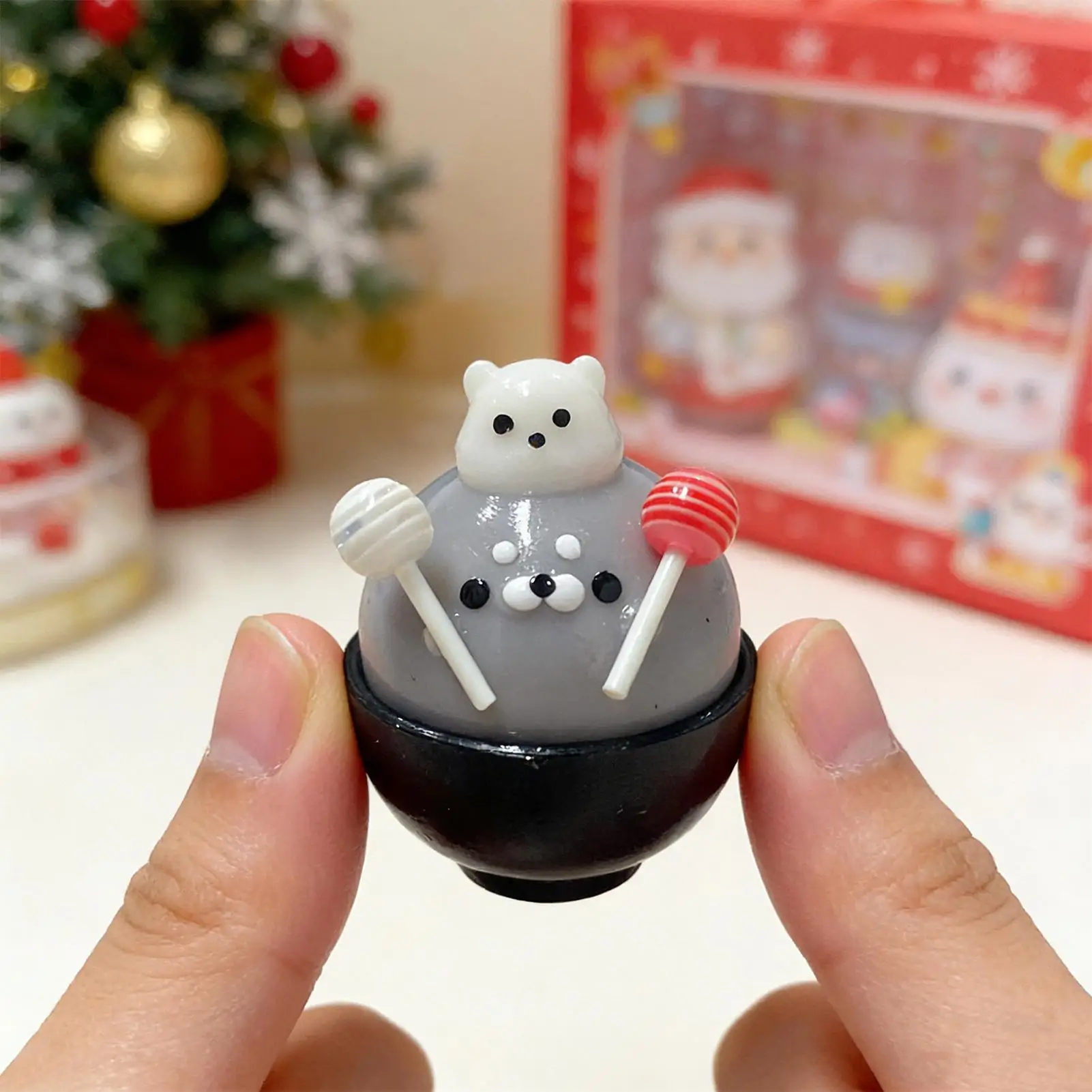 

Новая форма уплотнения с медленным отскоком, имитирующая антистрессовую игрушку с медленным отскоком, полярный светло-серый сжимаемый блок TPR, декомпрессионная игрушка