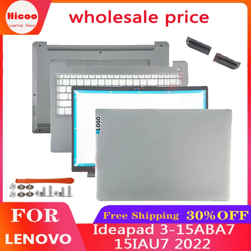 NEW Original Parts For Lenovo Ideapad 3-15ABA7 15IAU7 2022 LCD Back Cover Bezel Palmrest Bottom Case Laptop Housing Replace Gray