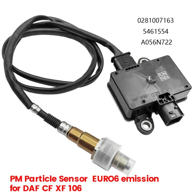 PM Particle Sensor 0281007163 5461554 A056N722 Euro6 Emission For DAF CF XF Nitrogen Oxygen Sensors 106 2185906 2121308 Parts