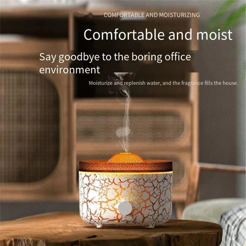 ABRG-560ML Увлажнители для ароматерапии Диффузоры 3D Увлажнитель воздуха с имитацией пламени Кольцо для дыма Спрей для комнаты