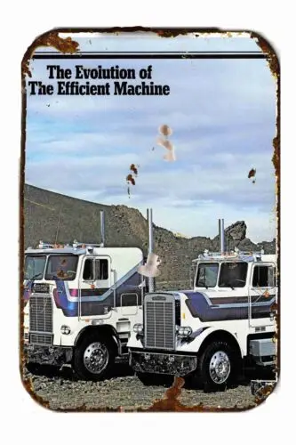 79 Semi Truck Freightliner Vintage Advertising All Metal Tin Sign 8 x 12