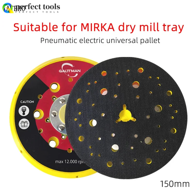 Suitable For MIRKA 6-Inch Porous Fry Hrinder Pneumatic Eectric Grinder Grinding Disc Sandpaper Flocking Base