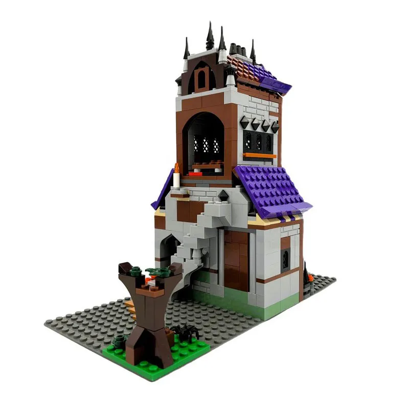 Popular Game Model Moc Building Bricks Spooky House Model Technology Blocks Christmas DIY City Street View Toy Construction Gift