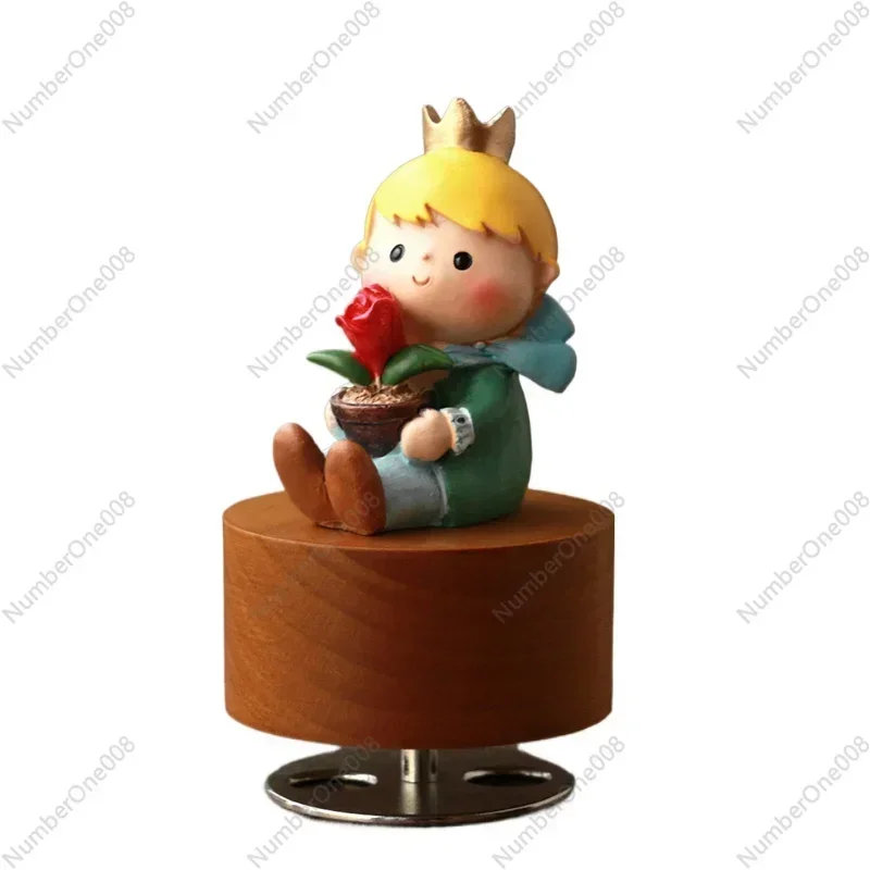 Rotary Wind-up The Little Prince Musical Box, Creative Birthday Gift, Decor Ornament for Adults and Children