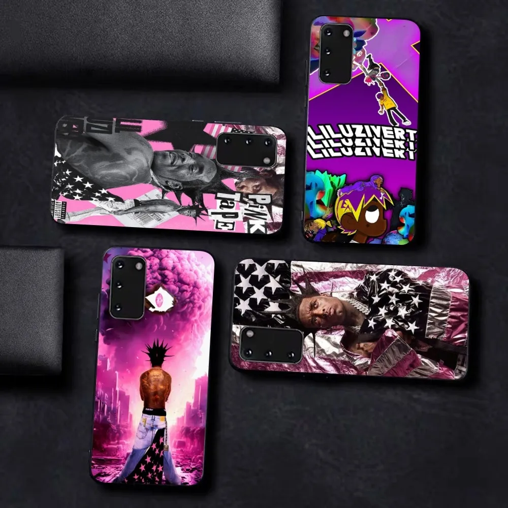 Rapper L-Lil U-Uzi V-Vert Pink Tape Phone Case For Samsung S 9 10 20 21 22 23 30 23 24 plus lite Ultra FE S10lite Fundas