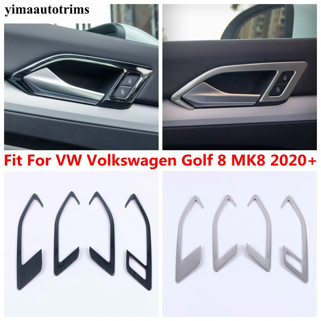 

Car Inner Door Bowl Handle Frame Decoration Cover Trim Stainless Steel Accessories Fit For VW Volkswagen Golf 8 MK8 2020 - 2025