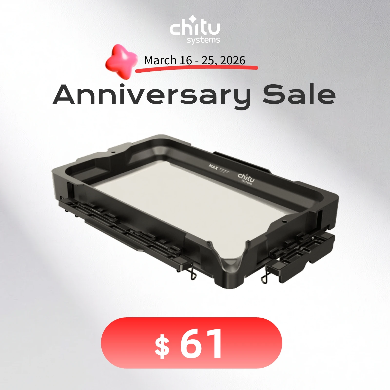 

Chitu Systems Hoopat X3/X4/X5 Быстросъемная Ванна для смолы для Saturn 3/3 ultra 4/4 ultra Anycubic M5s для аксессуаров для 3D-принтеров