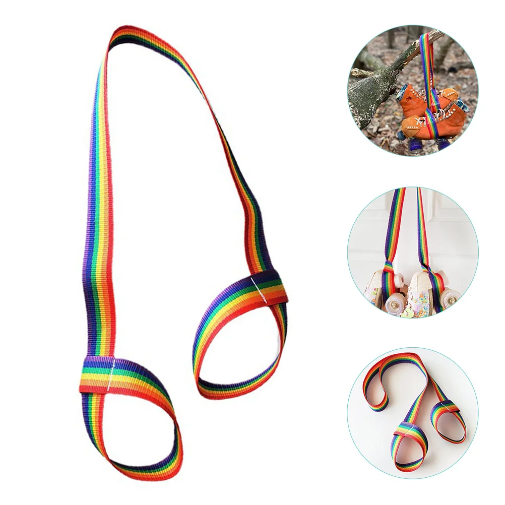 2 Pcs Ski Boot Straps on Wear-resistant Skates Leash Roller Handheld Boots Carrier Polyester Carrying
