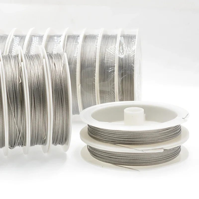 40M/Roll Stainless Steel Wire Tiger Tail 0.3/0.38/0.45/0.5/0.6/0.7/0.8mm Resistant Strong Line  Beading Wire for Jewelry Making