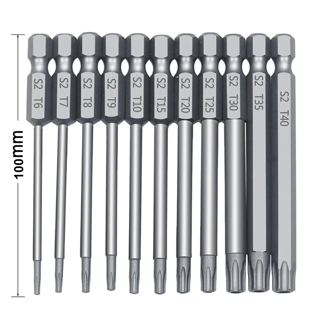 

11Pcs Bit Set Plum Clutch Screwdriver Bits High Quality Solid Material Practical for Electric Manual Drills T9