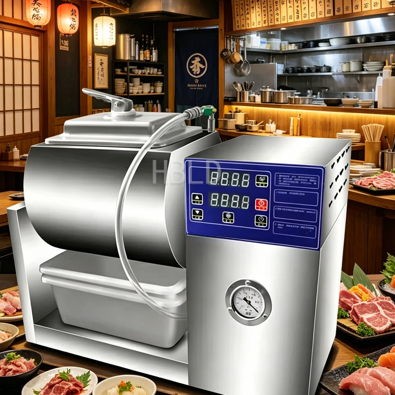 Multifunctional Stainless Steel Electric Meat Curing Vacuum Machine Desktop Beef Seasoning Mixer for Kitchen