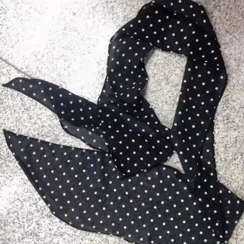 꽃 자수 머리 스카프 레이스 긴 리본 스카프 흰색 꽃 레이스 Neckerchief 장식 스트랩 목걸이 머리 랩 스카프