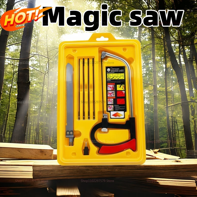 Kit de sierra manual 7 en 1 con sierra para metales de acero para Metal, madera, vidrio, Mini manualidades, herramientas de modelado de carpintería, juego de cuchillas