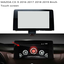 Substituição Touch Screen Digitizer Vidro, Display de rádio, Mazda CX-9 CX9, TK49-611J0B, TK49-611JA, 2016-2019, 8 em