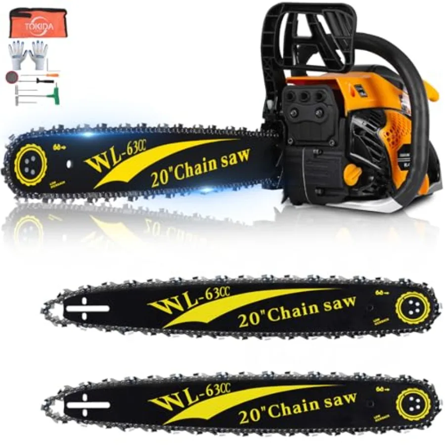 

Бензопила с газовым двигателем объемом 63 куб.см, 20-дюймовым стержнем и двумя дополнительными стержнями. Высокопроизводительный 2-тактный двигатель, идеально подходящий для розкалывания деревьев.