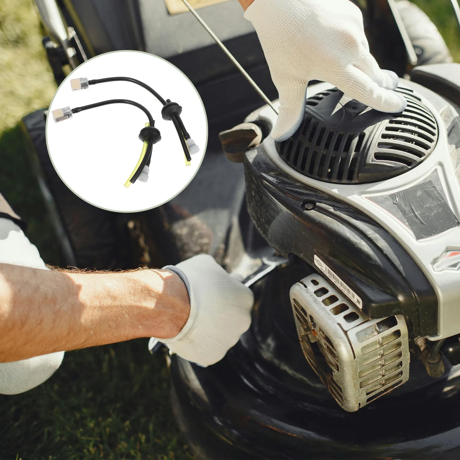 

2 шт. гибких топливных шлангов для малогабаритных двигателей, комплект из 3-х шлангов, замена для бензопилы, кустореза, газонокосилки