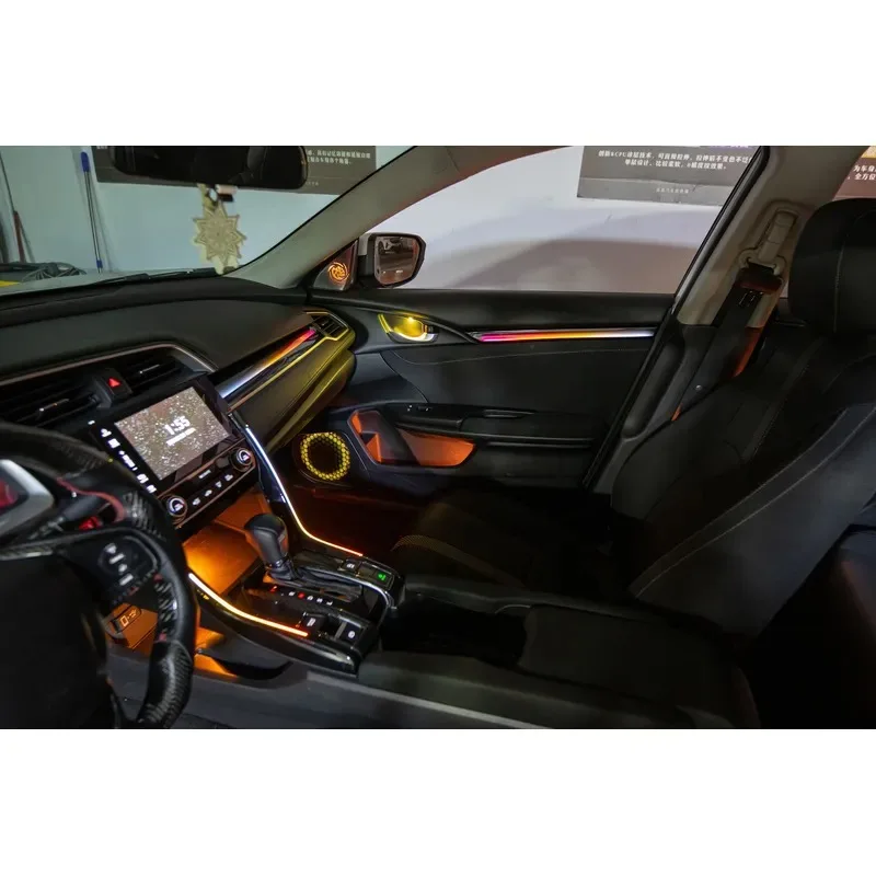 Hot Sale SJC Auto Interior Lighting for LHD/RHD Civic 10th Gen 2016-2021 Models 64-color Dynamic Symphony Ambient