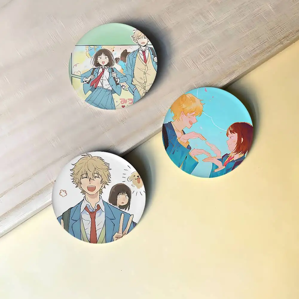 Anime S-Skip And-L-Loafer Badges Peripheral Lapel Pins Tinplate Round Brooch For Shoulder Bag Accessories Souvenir Gifts