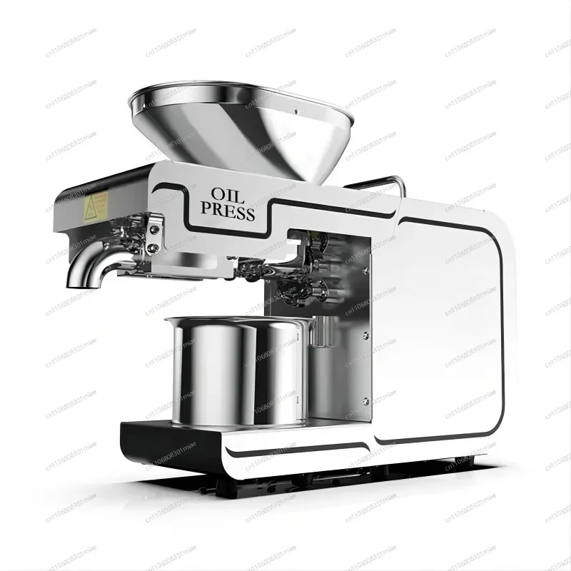 Commercial Hydraulic Cold Oil Extractor Machine with Water Cooling System, Manual Cold Press Oil Making Equipment
