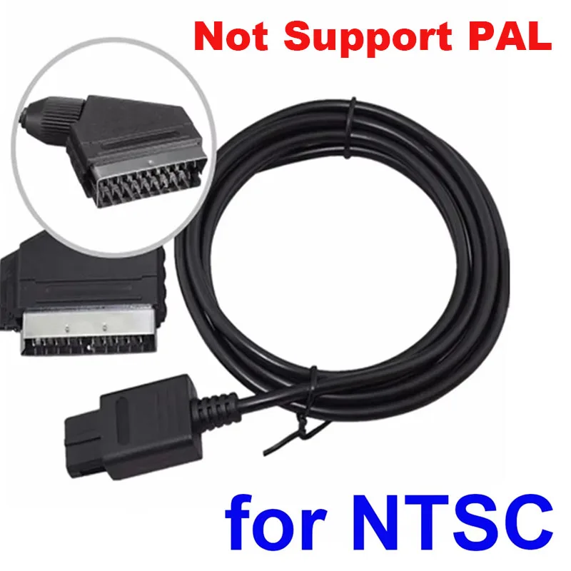 for N64 NGC SFC RGB AV Scart Cable 1.8M AV Cord for NTSC Super Gamicom Gamecube Console Extend Line Game Audio Video Cable