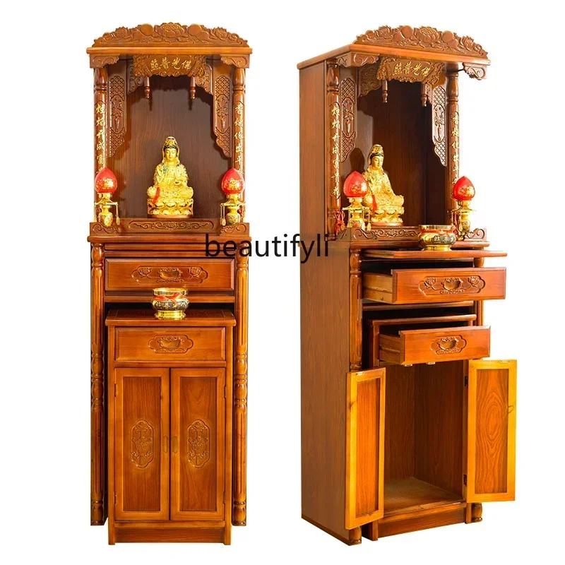 

Cy Clothes Closet Chinese Shrine Household Altar Buddha Shrine Enshrine God of Wealth God Table Buddha Cabinet
