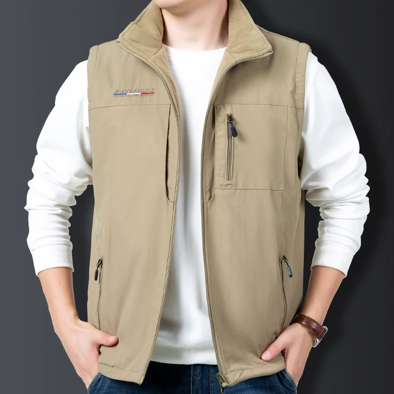 Winter Heated Vest Man Monclair Men Padding Men's Clothing Autumn Summer Sleeveless Jacket Tactical Fishing Zip