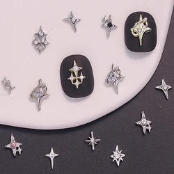 10PCS Retro Nail Star Charms Alloy Starlight Jewelry Accessories Parts For Nails Decoration Supplies Manicure Decor Materials