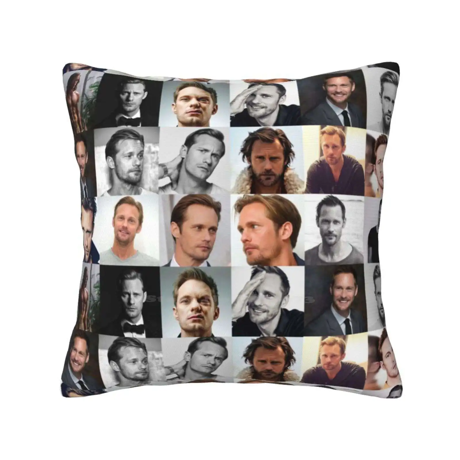 Alexander Skarsg ? Rd Photo Collage Fashion Sofa Throw Pillow Cover Pillowcase Alexander Skarsg ? Rd True Blood Alexander