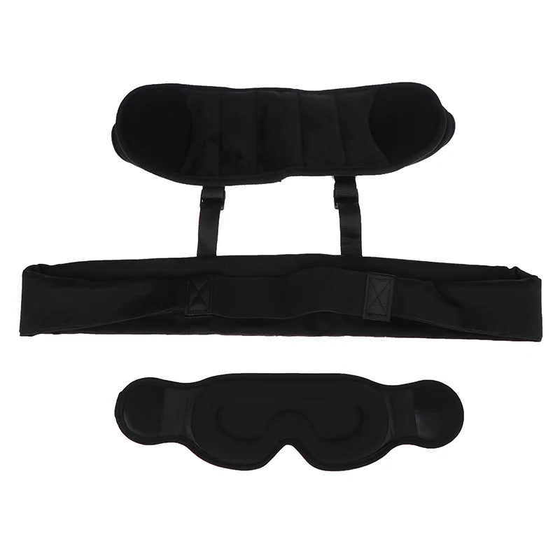 1세트 비행 여행용 베개 순수 메모리폼 목베개 안대 편안하고 통기성 있는 커버 세탁기 사용 가능 비행기 여행 키트