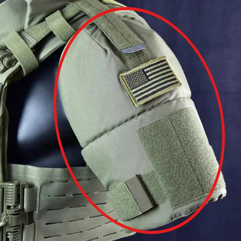 2PCS Tactical Bicep Shoulder Protector Pads, Detachable Adjustable Plate Carrier Shoulder Armor, Multi‑Functional Accessories