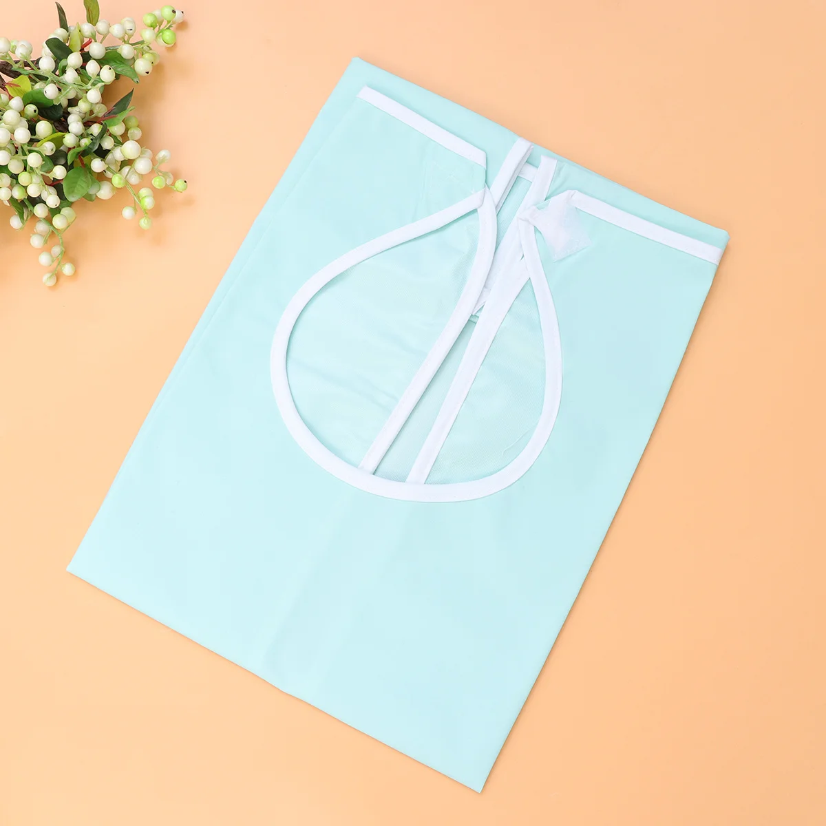 

Waterproof Adult Bib Large Light Green Washable Mealtime Protector For Elderly Disabled Individuals Aid Apron Health Care