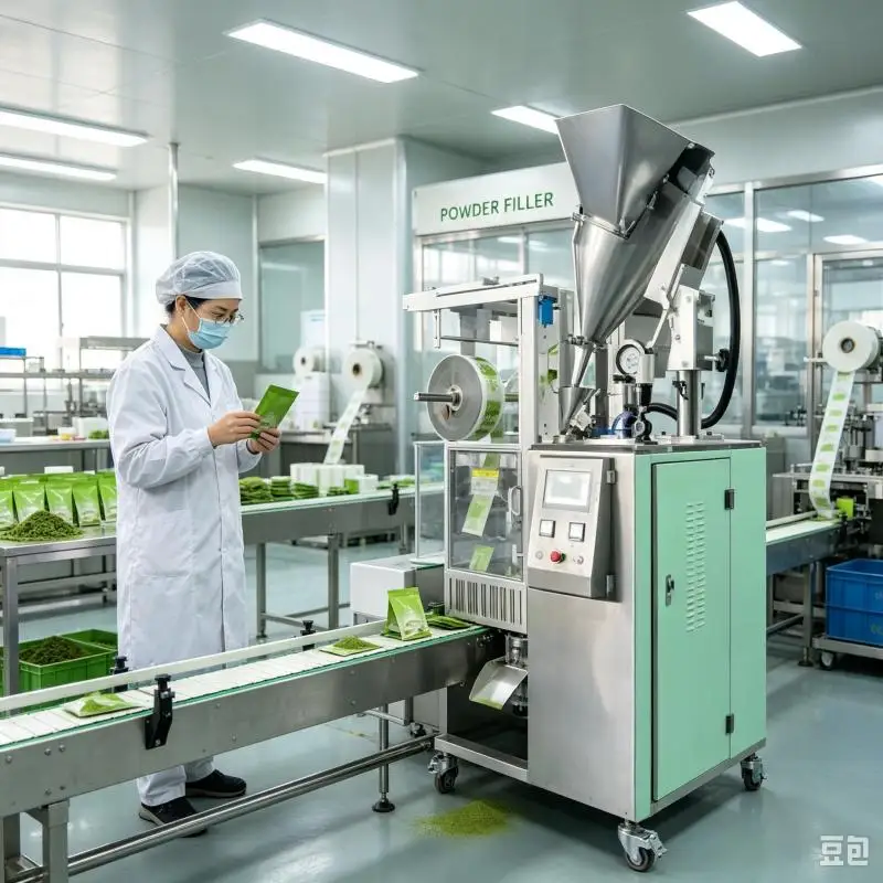 Small Automatic Multifunctional Powder Filling Wrapping Machine for Food & Chemical Applications with Film Packaging
