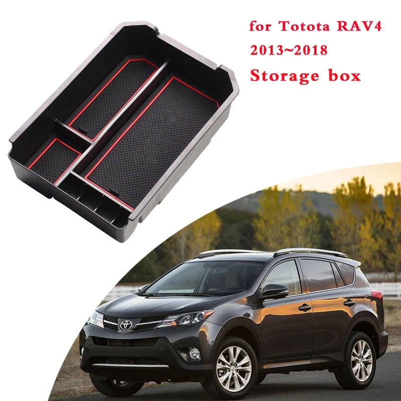 Подлокотник для Totota RAV4 XA40 CA40 2013 2014 2015 2016 2017, органайзер для хранения с центральным подлокотником, аксессуары для автомобиля
