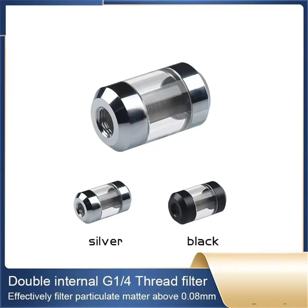618 Mega Sale New Double G1/4 Filter Water System Dedicated Dual Spiral Pattern Brass Connector Computer Fitting B-FIL-PA-V4 B