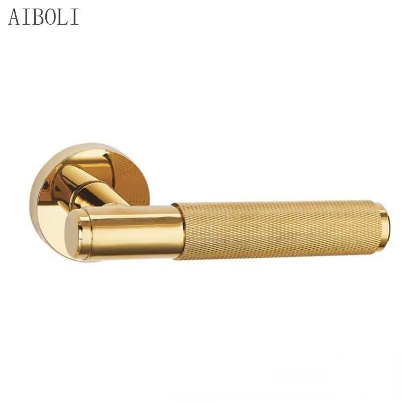 

Handle Lock Indoor Mechanical Door Lock Modern Hotel Wooden Door Lock Round Split Lock