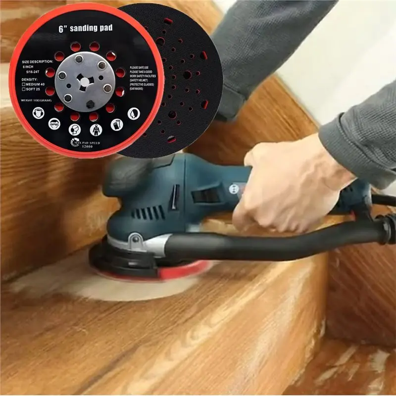 [NEWA76K!】 6 Inch Sanding Pad Kit Dust-Free Medium Hook And Loop Multi-Hole Grinding Plate For BOSCH RSM 60 45
