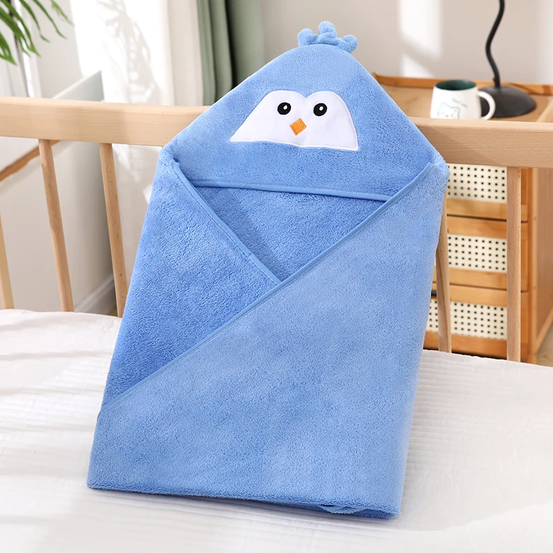 1 Piece of Ultra-Fine Fiber Baby Bath Towel, Suitable for Infants and Children Aged 0-3, Multifunctional Cartoon Blanket for Babies, Soft Baby Blanket, Soft and Comfortable, Skin-Friendly, Cartoon Des image 4