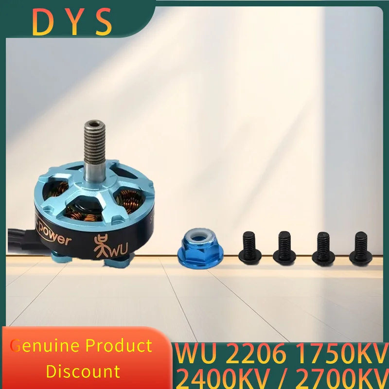 

DYS Samguk Series Brushless Motor Wu2206 1750KV/2400KV 2700KV CW 3-4s 16x16mm Mounting Hole for multirotorQuadcopter FPV