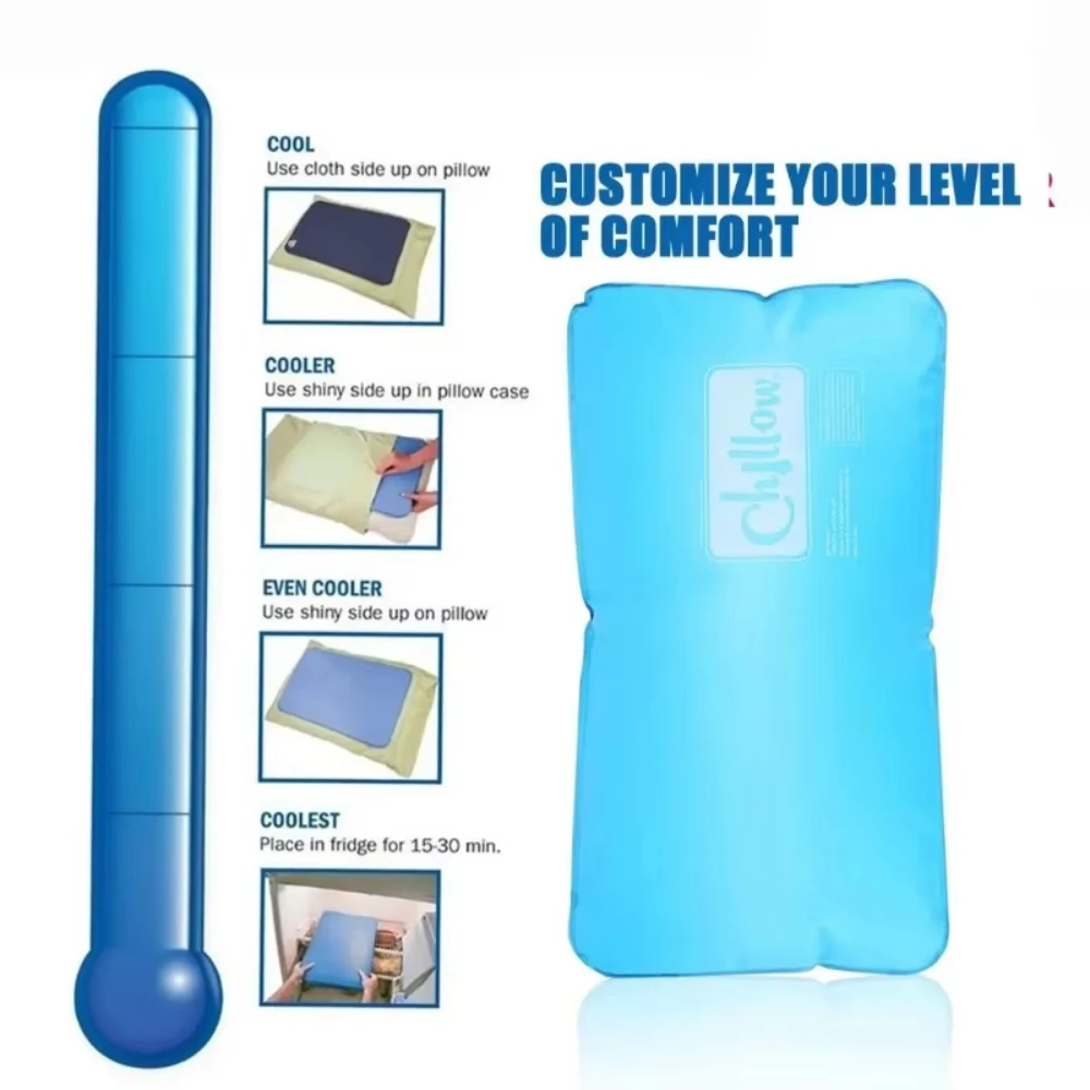 Cooling Pillow Gel Cooling Mat and Cooling Pillow Sleeping Pad Easy-to-Use Summer Cool Pillows Cold Pillow for Kids Students view 3