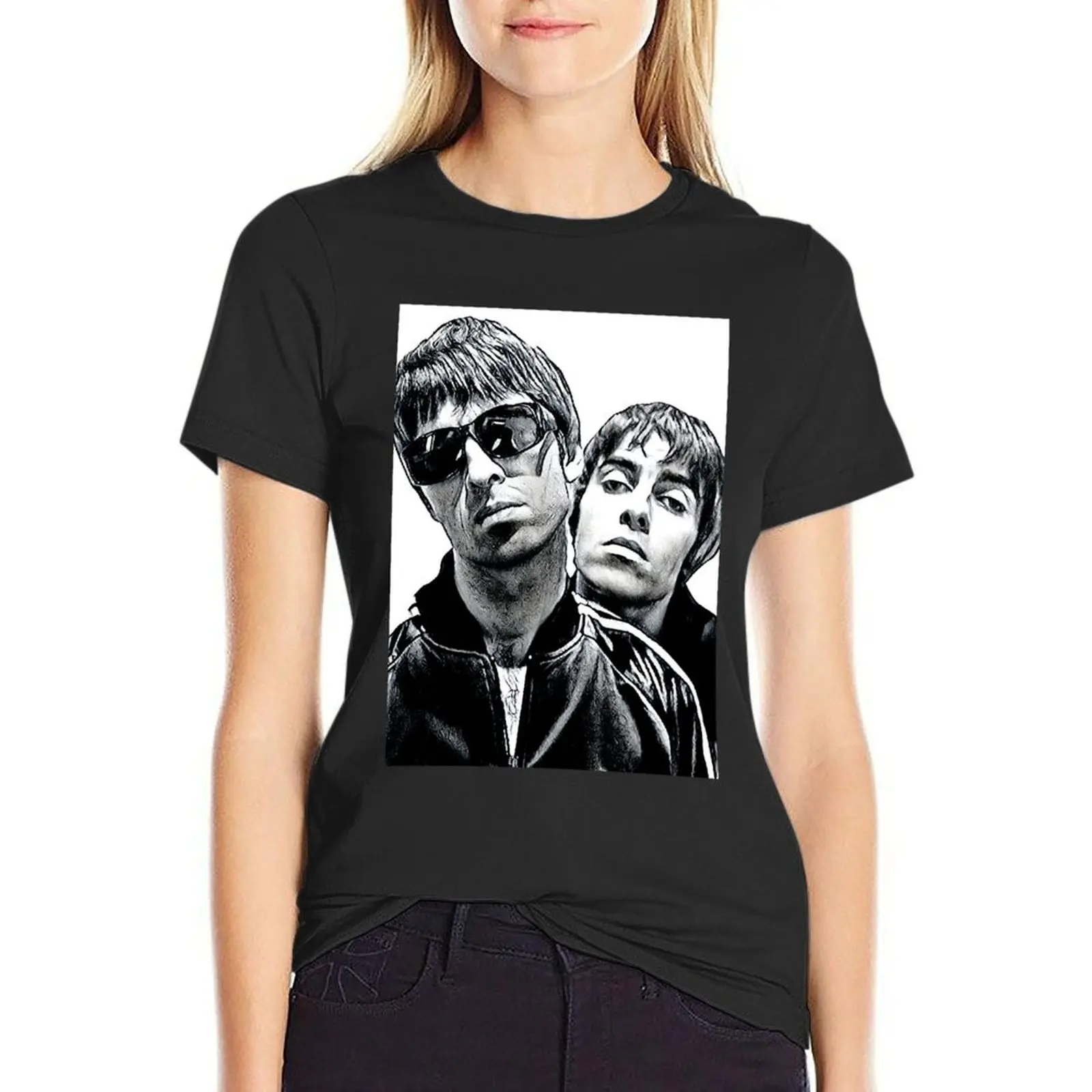 Music Retro Male Liam Musician Gallagher Cute Graphic Gift T-Shirt korean fashion anime clothes customs Women's clothing