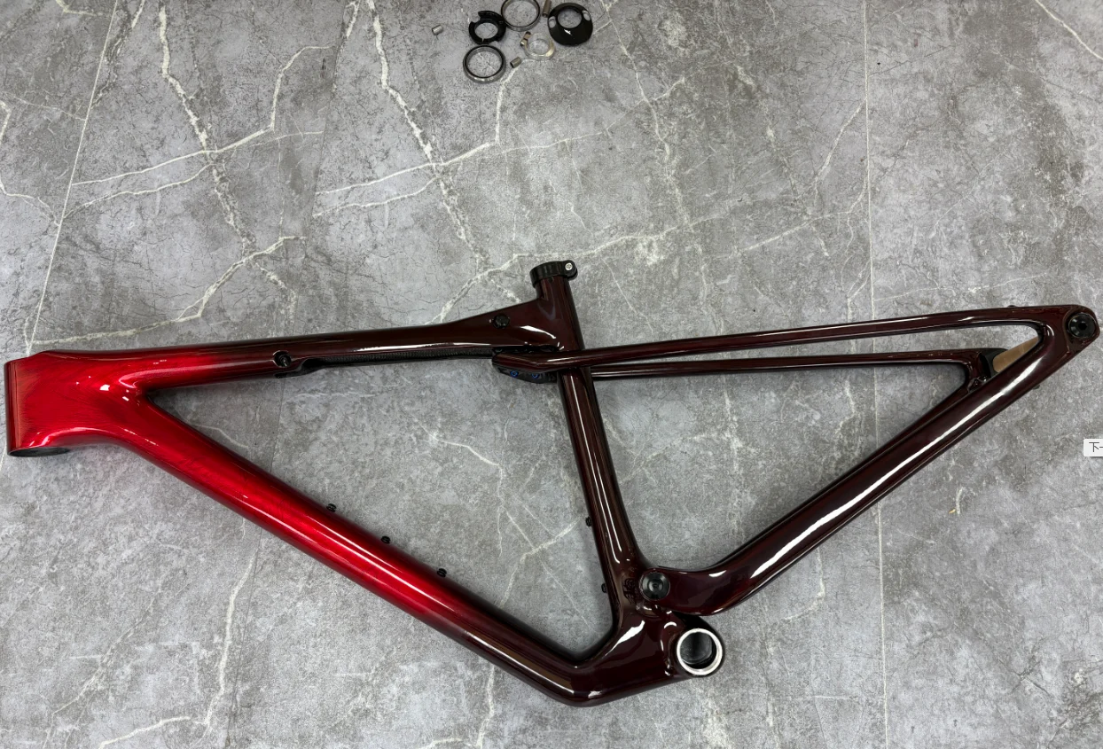

red WC XC Carbon Fiber Soft Tail Mountain Frame 29er UDH EPS Boost 148mm 29er*15/17/19 Inch Disc Brake MTB Carbon Bicycle frame