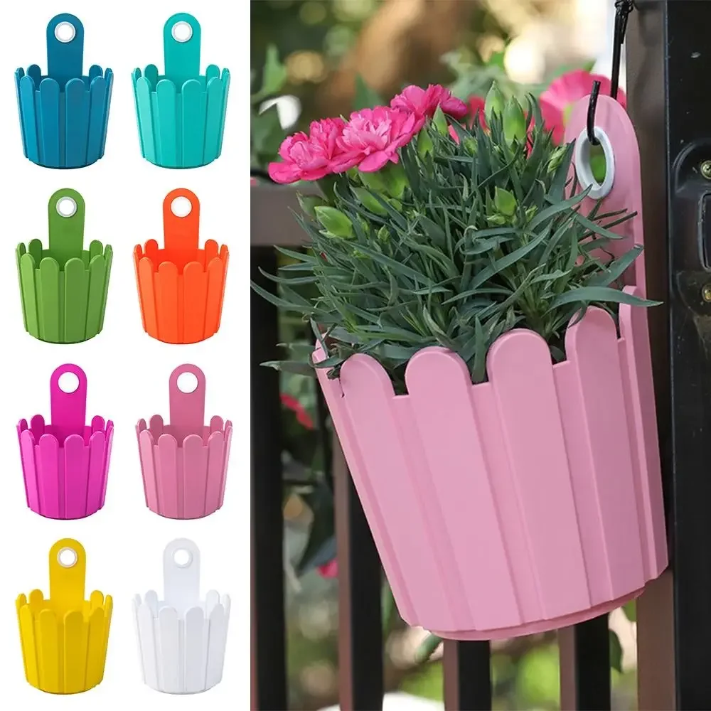 

Украшение сада, цветочный горшок, подвесной горшок для посадки растений, садовые принадлежности, подвесные горшки из смолы, утолщенный настенный горшок для забора