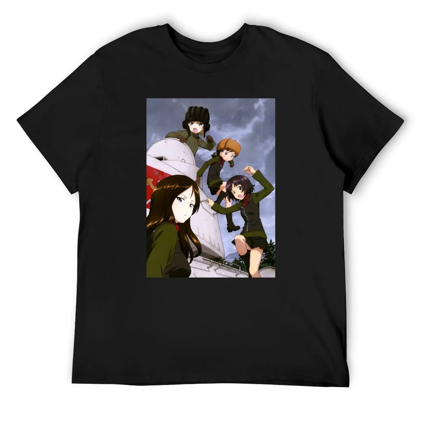 

Girls Und Panzer T-Shirt plus sizes anime blacks graphics mens shirts graphic tee